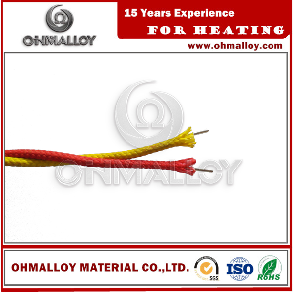 Tipo vermelho e amarelo tipo cabo do par termoelétrico de K/KX de par termoelétrico