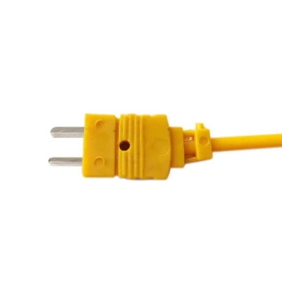 Coiled Type K Thermocouple Cable Flat PVC Insulation With Miniature Connector