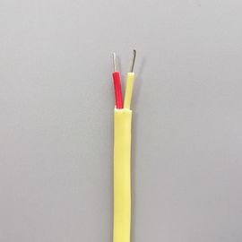 1.29mm*2 K Tipo de cabo de compensação de termopares com isolamento de fibra de vidro amarelo